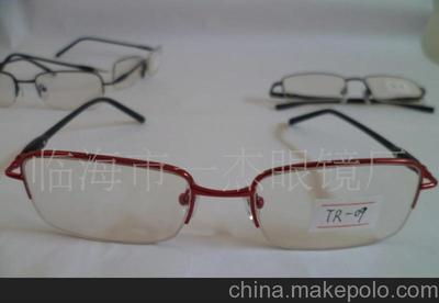 低价销售 TR90半框平光.眼镜架眼镜图片,低价销售 TR90半框平光.眼镜架眼镜图片大全,临海市一杰眼镜厂-
